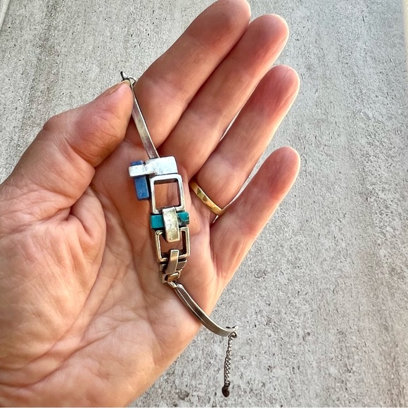 Osmose pewter and stones bracelet by Sonia Ferland - Picture 4 of 11